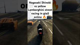 Nagasaki Shinobi vsyellow Lamborghini street racing in gta5 online 🔥youtubeshorts gta xbox [upl. by Alyacim722]