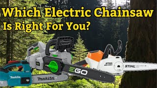 Cordless electric chainsaw testing and review – Part 1 – which battery chain saw is right for you [upl. by Jase]