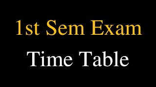 1st Sem Exam Time Table Calicut University [upl. by Ynnol]