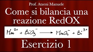 quotCome si bilancia una reazione RedOX quot Esercizio 1 ProfAtzeni ISCRIVITI [upl. by Harragan]