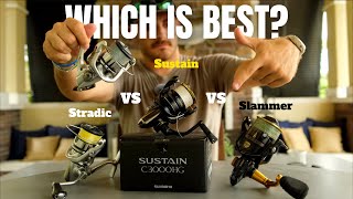 The Best Spinning Reel in 2024  Stradic vs Sustain vs Slammer [upl. by Grimona111]