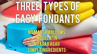 best ever homemade fondant  no marshmallows no gelatin nomarshmallowfondant nogelatine [upl. by Adnirod]