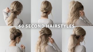 6 60 SECOND HAIRSTYLES ✨ Cute Hairstyles For Long Hair [upl. by Merrily]