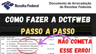 Como Fazer a DCTFWEB Passo a Passo [upl. by Win]