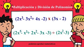 Multiplicación y División de Polinomios [upl. by Aneek]