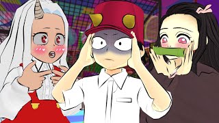 Eri and Nezuko Have a Crush On Kota MHA VR [upl. by Argyres]