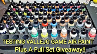 Testing Vallejo Game Air Paint  How To Spray amp Clean The Airbrush  Plus A Full Set Giveaway [upl. by Marylee]