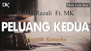 Peluang Kedua  Nabila Razali FtMK Male Low Key Karaoke Akustik [upl. by Eiramllij]