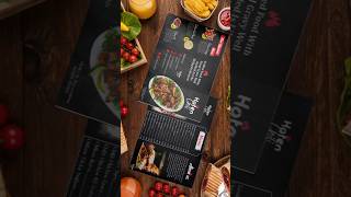 Menu Card Design For Food In CorelDraw menucard food threefoldgraphics designerportfolio [upl. by Aicatsana998]