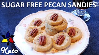 Sugar Free Pecan Sandies  Keto Butter Cookies [upl. by Adieno]