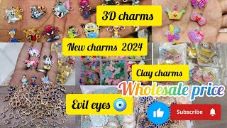 bracelet New charms Raw material Clay charms 2024  3D charms Collection charmbeads charmsideas [upl. by Hasina317]