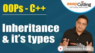 Inheritance in OOPs  Types of Inheritance  code resuability  cpp cplusplus Lecture48 [upl. by Breh]