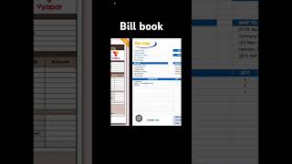 Bill book kaise banaye bill book billing kre excel shortvideo short [upl. by Oiragelo]