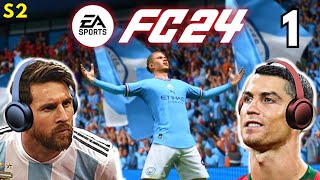 Messi amp Ronaldo REACT to EA SPORTS FC 24 [upl. by Aitret304]