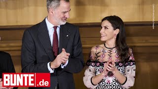 Letizia von Spanien Auftritt im Blumenkleid – und Felipe bekommt gar nicht genug von ihr [upl. by Uhp]