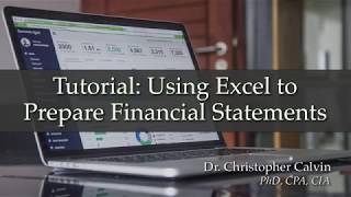 Tutorial Using Excel to Prepare Financial Statements [upl. by Ylebmik]