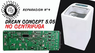 Lavarropas DREAN CONCEPT 505 no centrifuga no desagota SOLUCION reparacion de plaqueta [upl. by Dnesnwot]