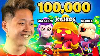 8 YouTubers Fight for 100000 Gems in Brawl Stars [upl. by Goody827]