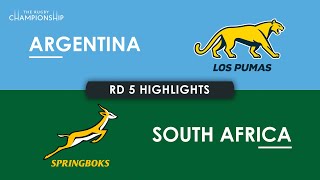 HIGHLIGHTS  ARGENTINA v SOUTH AFRICA  The Rugby Championship 2024 [upl. by Laubin]