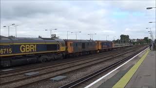 5 CONVOY LOCOS 3 66 2 73 THROUGH PADDOCK WOOD SHOULD HAVE BEEN 66770 BUT THEY TOOK IT OFF 090924 [upl. by Edmunda]