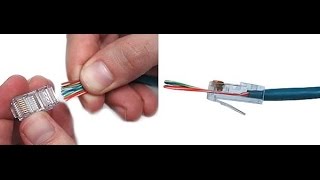 تعلم تأريج سلك النت 1How to wire a RJ45 Plug [upl. by Ylirama842]