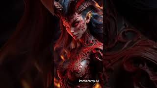 Demon Queen AIGenerated Fire and Fury [upl. by Eimiaj]