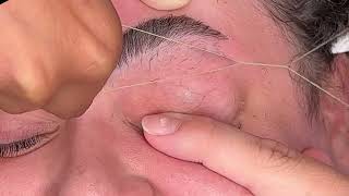 Eyebrow Threading Oddly Satisfying [upl. by Clute]