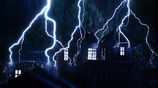 Heavy Thunderstorm Sounds  Relaxing Rain Thunder amp Lightning Ambience for Sleep  HD Nature Video [upl. by Locin172]