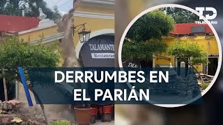 Se derrumban partes de El Parián de Tlaquepaque captan el momento [upl. by Einittirb]