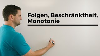 Folgen Beschränktheit Monotonie Aufgabenbeispiel Epsilon und Grenzwert gegeben  Daniel Jung [upl. by Aihsitan]