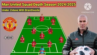 Squad Depth Manchester United Under Zidane With Branthwaite amp Guimaraes 20242025  11 May 2024 [upl. by Araz431]