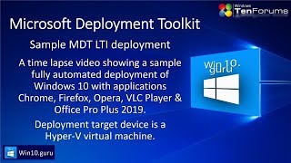 MDT Sample Deployment [upl. by Brenna]