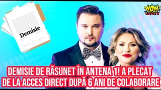 Demisie de răsunet în Antena 1 A plecat de la Acces Direct după 6 ani de colaborare [upl. by Ambrogio]