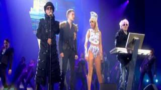 Pet Shop Boys ft Lady GaGa amp Brandon Flowers  2009 BRIT Awards Perfomance [upl. by Anneyehc]