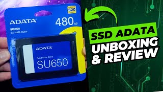 ✅ SSD ADATA SU650 Unboxing review e testes É bom Presta [upl. by Kreis948]