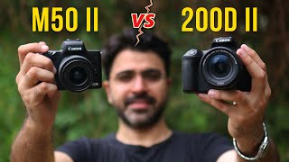 Canon M50 Mark ii vs Canon 200d ii  Best Camera under 50000 [upl. by Fawn29]