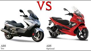 Kymco Xciting 500 vs Gilera Nexus 500 Test specification comparison [upl. by Nnyre]