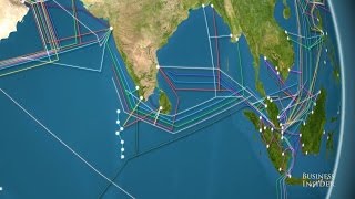 Animated map the worlds undersea internet cables [upl. by Collbaith]