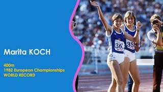 Marita Koch wins 1982 European Championships Athens 400m Women in WORLD RECORD 4814 sec [upl. by Shama]