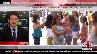 Se quita la vida con 13 años tras padecer acoso escolar en Murcia Málaga 24h TV [upl. by Eisus]