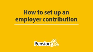 How to set up an employer contribution [upl. by Vladimir]