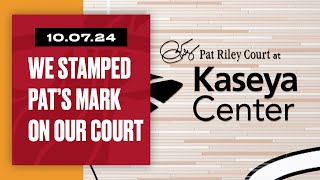 OFFICIAL Were Unveiling The Pat Riley Court at Kaseya Center 🏀  October 7 2024 [upl. by Cynthea60]