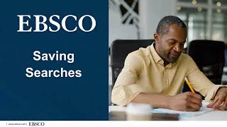 New EBSCO UI Features Saving Searches [upl. by Yticilef702]