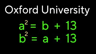 A very tricky Question from Oxford University Entrance Exam  Find the Value of a amp b [upl. by Caryn]