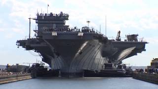 USS Enterprise enters dry dock [upl. by Colene]