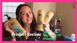 Product Review Suave Moroccan Infusion Shine Shampoo Conditioner amp Body Lotion [upl. by Einoj]