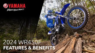 2024 WR450F  Features amp Benefits [upl. by Elleirbag746]