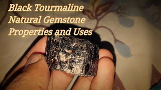 Black Tourmaline Natural Gemstone properties and uses NatureWorld92 [upl. by Samoht]