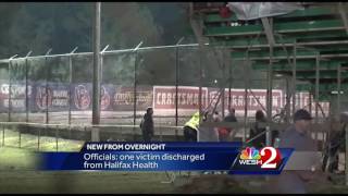 Car crashes into stands at Volusia Speedway Park [upl. by Vidovik]