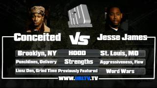 URL PRESENTS CONCEITED VS JESSE JAMES  URLTV [upl. by Yrekcaz]